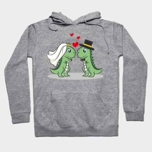 Dino wedding Hoodie by Johnny_Sk3tch